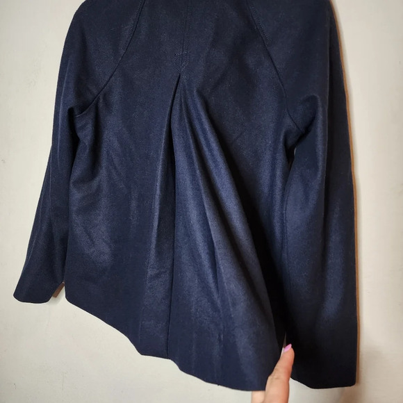 Abercrombie & Fitch Navy Wool Coat - Picture 8 of 16